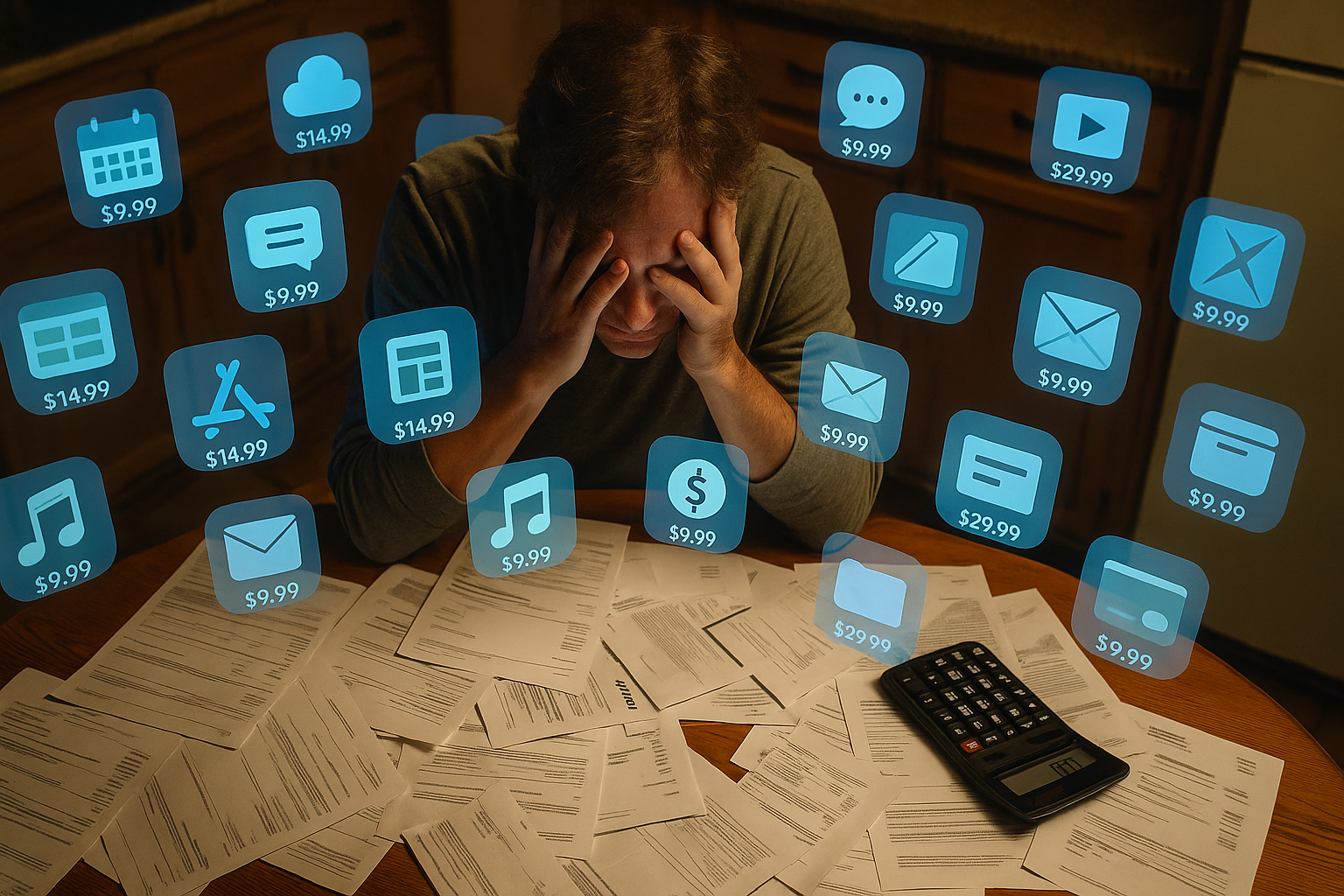 The Wall of Bills - 30 apps, $847/month