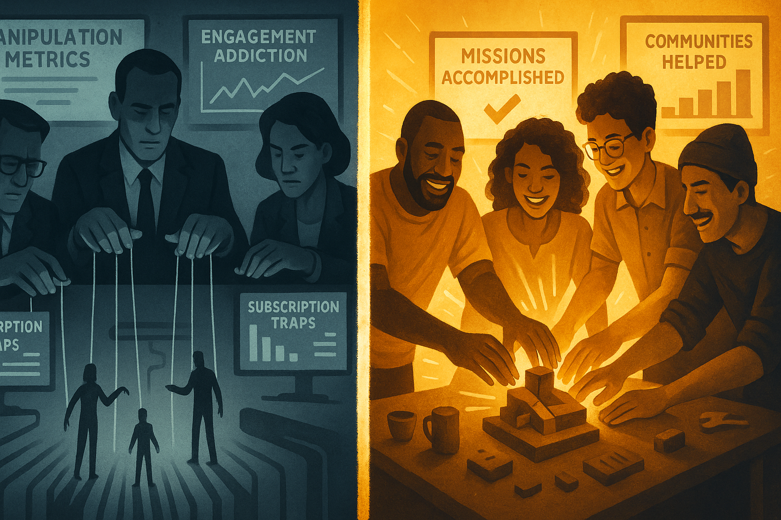 Builders vs Destroyers - extraction vs creation